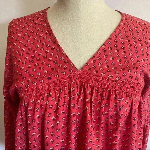 GAP Women's Small Red Flowy Shirt - Picture 7 of 7